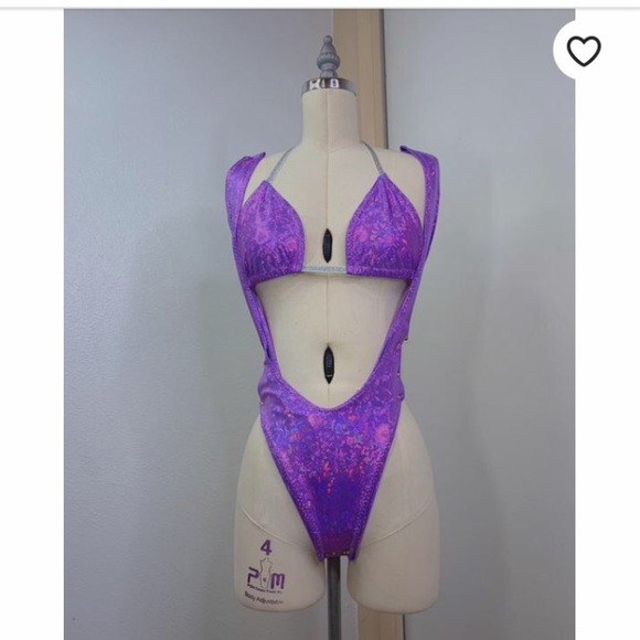 SOLD Purple Suspender Set - Picture 1 of 2